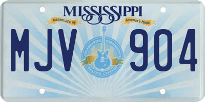 MS license plate MJV904