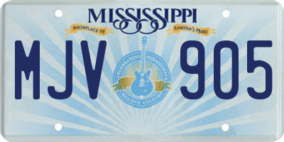 MS license plate MJV905