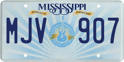 MS license plate MJV907