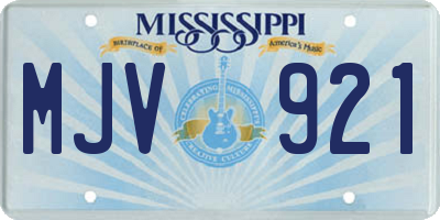 MS license plate MJV921