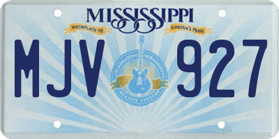 MS license plate MJV927