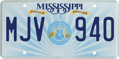 MS license plate MJV940