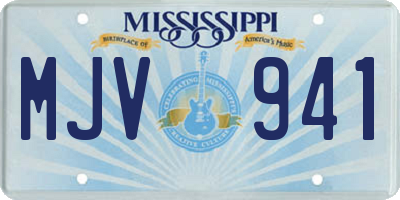 MS license plate MJV941