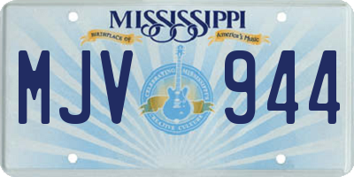 MS license plate MJV944