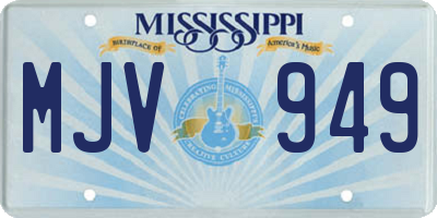MS license plate MJV949