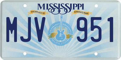 MS license plate MJV951