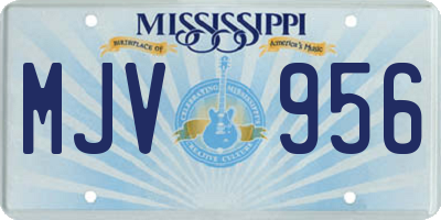 MS license plate MJV956