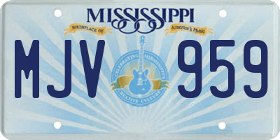MS license plate MJV959
