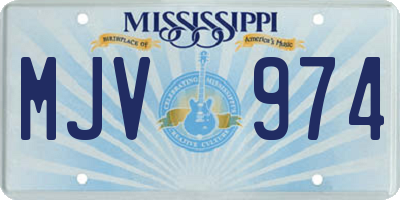 MS license plate MJV974