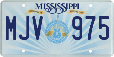 MS license plate MJV975