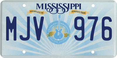 MS license plate MJV976