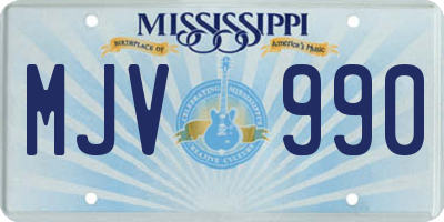MS license plate MJV990