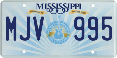 MS license plate MJV995