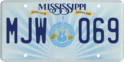 MS license plate MJW069