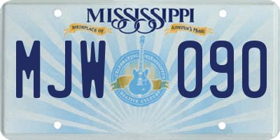 MS license plate MJW090