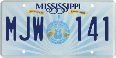 MS license plate MJW141