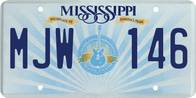 MS license plate MJW146