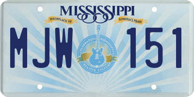 MS license plate MJW151