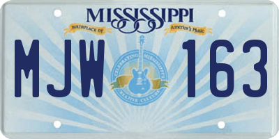 MS license plate MJW163