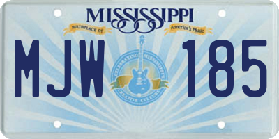 MS license plate MJW185