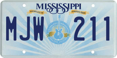 MS license plate MJW211