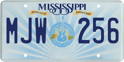 MS license plate MJW256
