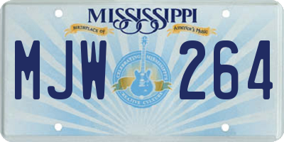 MS license plate MJW264