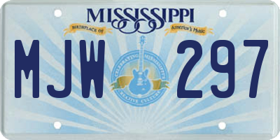 MS license plate MJW297