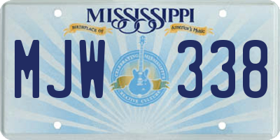 MS license plate MJW338