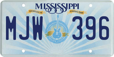 MS license plate MJW396