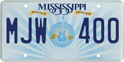 MS license plate MJW400