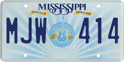 MS license plate MJW414