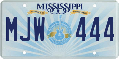 MS license plate MJW444