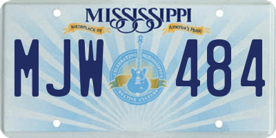 MS license plate MJW484