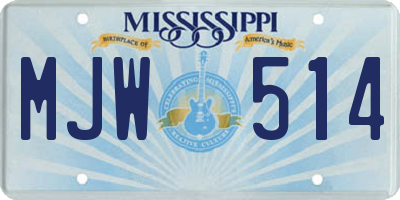 MS license plate MJW514