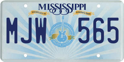 MS license plate MJW565