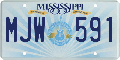 MS license plate MJW591
