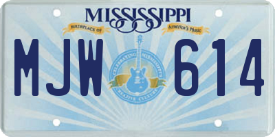 MS license plate MJW614