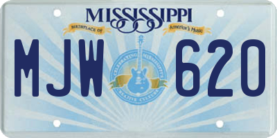 MS license plate MJW620