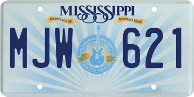 MS license plate MJW621