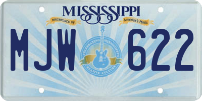MS license plate MJW622