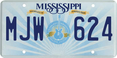 MS license plate MJW624