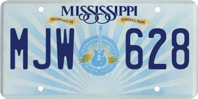 MS license plate MJW628