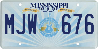 MS license plate MJW676
