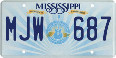 MS license plate MJW687