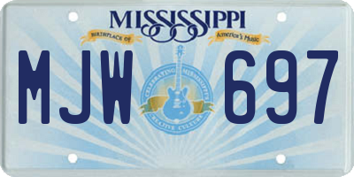 MS license plate MJW697