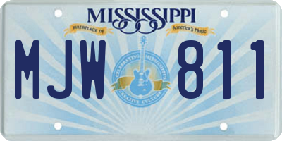 MS license plate MJW811