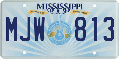 MS license plate MJW813