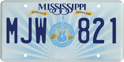 MS license plate MJW821