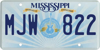 MS license plate MJW822